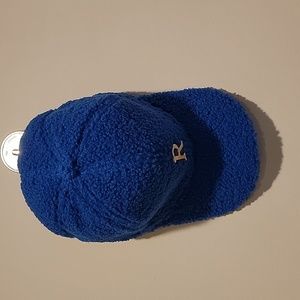 R blue fuzzy hat unbranded